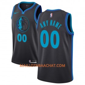 Maillot NBA Dallas Mavericks Personnalisable 2018-19 Nike City Edition Noir Bleu Swingman - Homme